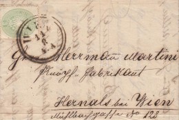 1864 Mi 25 Helyi Levélen / On Local Cover 'WIEN' - Altri & Non Classificati