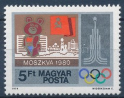 ** 1979 Olimpiai Városok 5 Ft, Az épület Teteje Bal és Jobb Oldalon Is Hiányos - Other & Unclassified