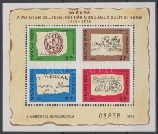 ** 1972 Bélyegnap Ajándék Blokk / Stamp Day Block, Present Of The Post - Sonstige & Ohne Zuordnung