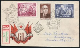 1952 Rákosi Mátyás Sor Ajánlott FDC-n - Other & Unclassified