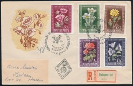 1950 Virág (I.) Sor Ajánlott FDC-n - Sonstige & Ohne Zuordnung