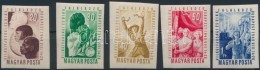 * 1949 VIT (I.) Vágott Sor (20.000) / Mi 1048-1052 Imperforate Set - Sonstige & Ohne Zuordnung