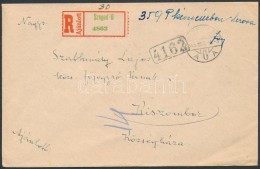 1945 (5. Díjszabás) Ajánlott Helyi Levél Készpénzes... - Autres & Non Classés
