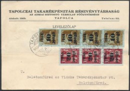 1945 (5. Díjszabás) Távolsági Céges LevelezÅ‘lap KisegítÅ‘ 4 X 10P/80f +... - Autres & Non Classés