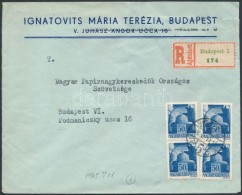 1945 (1. Díjszabás) Ajánlott Helyi Levél Hadvezérek 4 X 50f... - Other & Unclassified