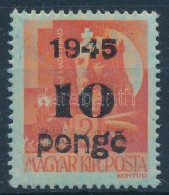 ** 1945 KisegítÅ‘ 10P/2f Festékhiányos Felülnyomás 'pongc' - Sonstige & Ohne Zuordnung