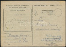 1944 Tábori Posta LevelezÅ‘lap 'ALSÓSZENTIVÁN' Postaügynükségi... - Altri & Non Classificati