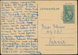 1944 Díjjegyes LevelezÅ‘lap A Sárvári Gettóba, érdekes Tartalommal - Other & Unclassified