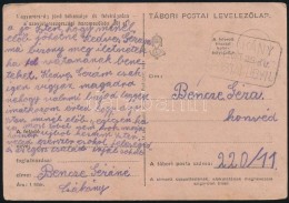 1942 Tábori Posta LevelezÅ‘lap 'CSÁKÁNY' Postaügynökségi... - Other & Unclassified