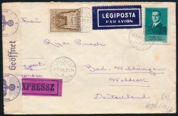 1940 Expressz Légi Levél 1,32P Bérmentesítéssel, Cenzúrázva... - Altri & Non Classificati