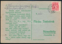 1939 20f  LevelezÅ‘lapon KAPOSVÁR-BAJA 130 Vasúti Bélyegzéssel - Other & Unclassified