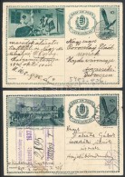 1936-1937 3 Db Futott Városképes Díjjegyes LevelezÅ‘lap A,,D' Sorozatból, Az EgyikrÅ‘l... - Other & Unclassified