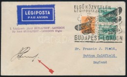 1935 Légi Levél Londonba 'ELSÅ KÖZVETLEN LÉGI POSTA JÁRAT BUDAPEST - LONDON' - Other & Unclassified