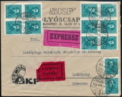 1934 Expressz Céges Levél 12 Bélyeggel (1,20P) Bérmentesítéssel / Express... - Other & Unclassified