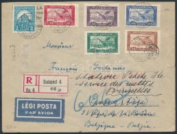 1931 Ajánlott Légi Levél Belgiumba, Továbbküldve / Registered Airmail Cover To... - Altri & Non Classificati