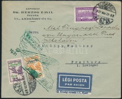 1931 Zeppelin Magyarország-németországi útja Levél Zeppelin 1P és 2P... - Altri & Non Classificati