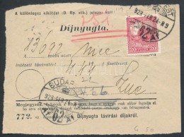 1928 Díjnyugta 20f Bérmentesítéssel - Other & Unclassified