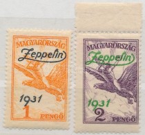 ** * 1931 Zeppelin Sor, A 2P ívszéli Postatiszta/ 2P Mint Never Hinged - Altri & Non Classificati