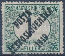 (*) Posta Ceskoslovenska 1919 Feketeszámú Portó 1f Garancia Nélkül (**360.000) - Other & Unclassified