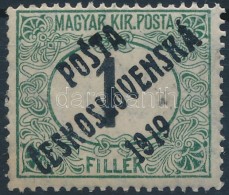** Posta Ceskoslovenska 1919 Feketeszámú Portó 1f Garancia Nélkül (360.000) - Other & Unclassified