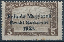 (*) Nyugat-Magyarország V. 1921 Parlament 5K Hármaslyukasztással Garancia Nélkül... - Altri & Non Classificati