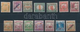 ** * Szeged 1919 14 Klf Bélyeg (23.450) / 14 Different Stamps. Signed: Bodor (5kr Postatiszta / Mint Never... - Other & Unclassified