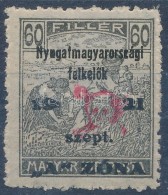 * Nyugat-Magyarország II. 1921 Arató 60f Bodor Vizsgálójellel - Other & Unclassified