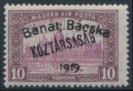 ** Bánát-Bácska 1919 Parlament/Köztársaság 10K Bodor... - Other & Unclassified