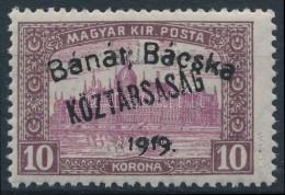 ** Bánát-Bácska 1919 Parlament/Köztársaság 10K Bodor... - Sonstige & Ohne Zuordnung