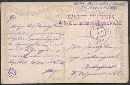 1918 Tábori Posta Képeslap / Field Postcard 'MARSCHFORMATIONEN D.k.u.k. Infanterie Rgmt. No.52.' +... - Autres & Non Classés
