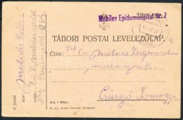 1917 Tábori Posta LevelezÅ‘lap 'Mobiles Epidemiespital Nr.7' + 'EP 264' - Autres & Non Classés