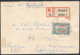 1918.07.04. ElsÅ‘ Napi Légi Levél Bécsbe 1K50f RepülÅ‘ Posta Bélyeggel + 2,05K... - Other & Unclassified