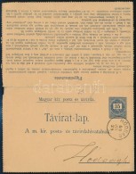 1889 35kr Díjjegyes Zárt Táviratlap 'HÓDSÁG' - Other & Unclassified