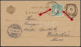 1881 Díjjegyes 2kr LevelezÅ‘lap Színesszámú 3kr... - Other & Unclassified