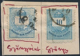 O 1881 Színesszámú 2 X 10kr Karcok, Gyöngy Vésetjavítás - Sonstige & Ohne Zuordnung