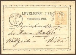 1874 Díjjegyes LevelezÅ‘lap / PS-card 'SV.KRIZ-ZACRETJE' - 'WIEN' - Other & Unclassified