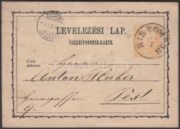 1874 Díjjegyes LevelezÅ‘lap / PS-card 'KIS ZOMBOR'-'BUDAPEST' - Other & Unclassified