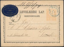 1874 2kr Díjjegyes LevelezÅ‘lap PS Card Kék / Blue  'ZENGG' - Autres & Non Classés