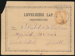 1874 2kr Díjjegyes LevelezÅ‘lap 'GYÖMÖRÅ / GYÅR. M.' (bal FelsÅ‘ Sarok Leszakadva) - Other & Unclassified