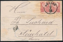 1873 Réznyomat 5kr Pár Levélen Svájcba / Mi 10 Pair On Cover To Switzerland... - Other & Unclassified