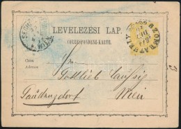 1871 2kr Díjjegyes LevelezÅ‘lap / PS-card 'SZOMBATHELY' - 'WIEN' - Autres & Non Classés
