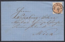 1865 15kr Levélen 'CSAKOVA' - 'ZSEBELY' - 'WIEN' - Sonstige & Ohne Zuordnung