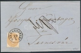 1865 15kr Távolsági Levélen / On Cover 'HERMANNSTADT' - TEMESVÁR' - Other & Unclassified