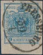 O 1850 9kr HP III Szép / óriási Szélekkel / With Nice Large Margins 'PRESSBURG' - Altri & Non Classificati