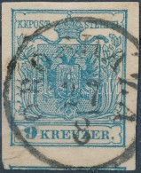 O 1850 9kr MP III.b. Kartonpapír / Thick Paper 0,12 Mm 'OROSHÁZA' (alsó Vonalon Kis... - Other & Unclassified