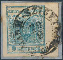 1850 9kr MP III.b. ívszél / Margin 6 Mm 'MARM.SZIGETH' (Gudlin: 150p) - Other & Unclassified