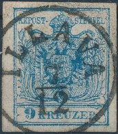 O 1850 9kr MP III.b. Vastag Papír / Thick Paper 'ILLAVA' (Gudlin: 200p) - Other & Unclassified
