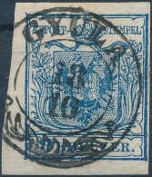 O 1850 9kr HP III.a. ívszéli Nyomat, Nagy Vízjellel / With Watermark 'GYULA' - Altri & Non Classificati