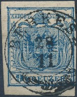 O 1850 9kr HP III. 'BERKESZ' (Gudlin: 200p) (kis Hajtásnyom / Small Fold) - Other & Unclassified