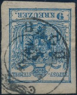 O 1850 9kr HP III. 'BAGH' (Gudlin 150p) (kis Sarokhiány / Missing Corner) - Other & Unclassified